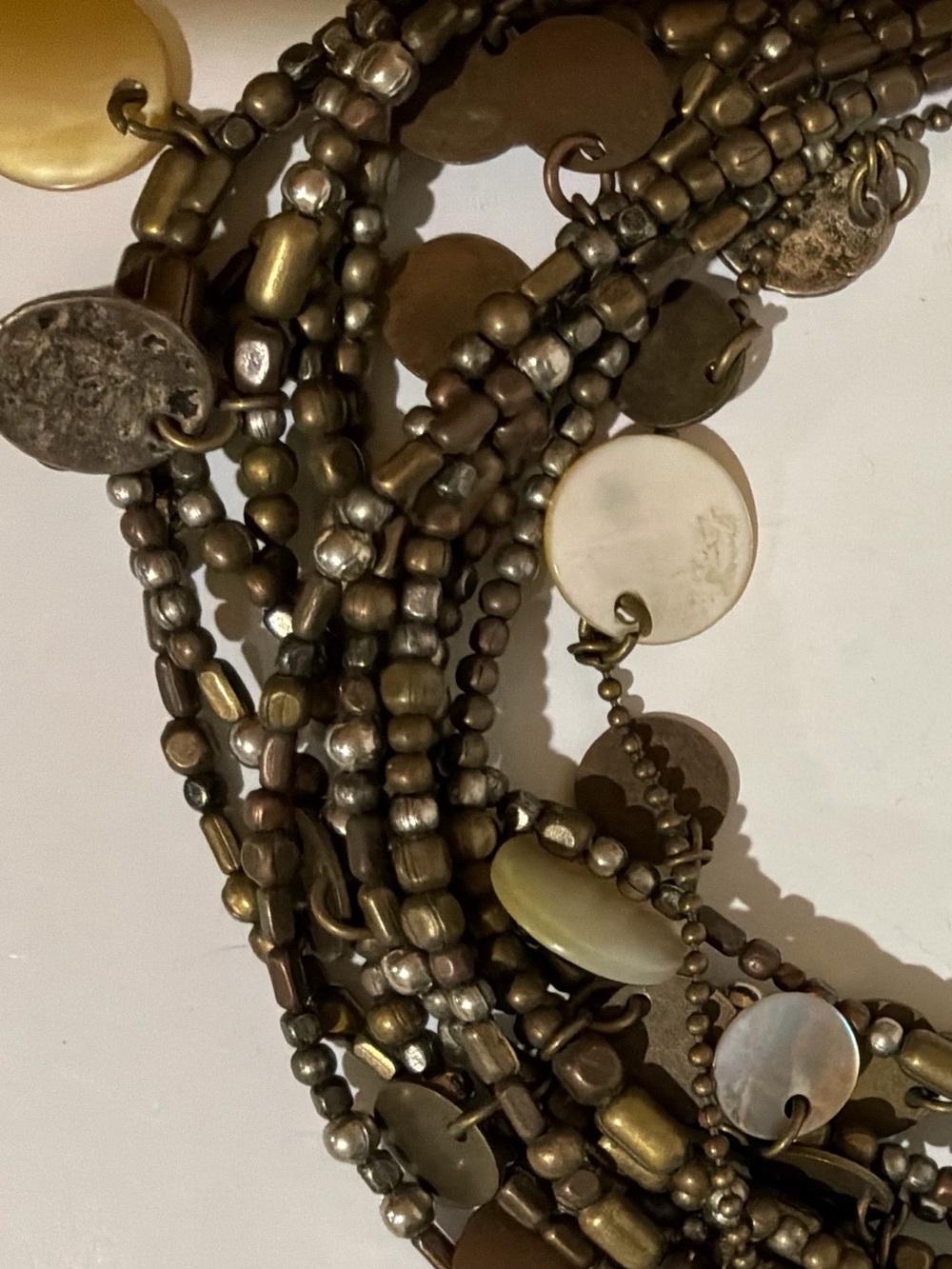 Multi-Strand Bronze Necklace - Picture 3 of 5